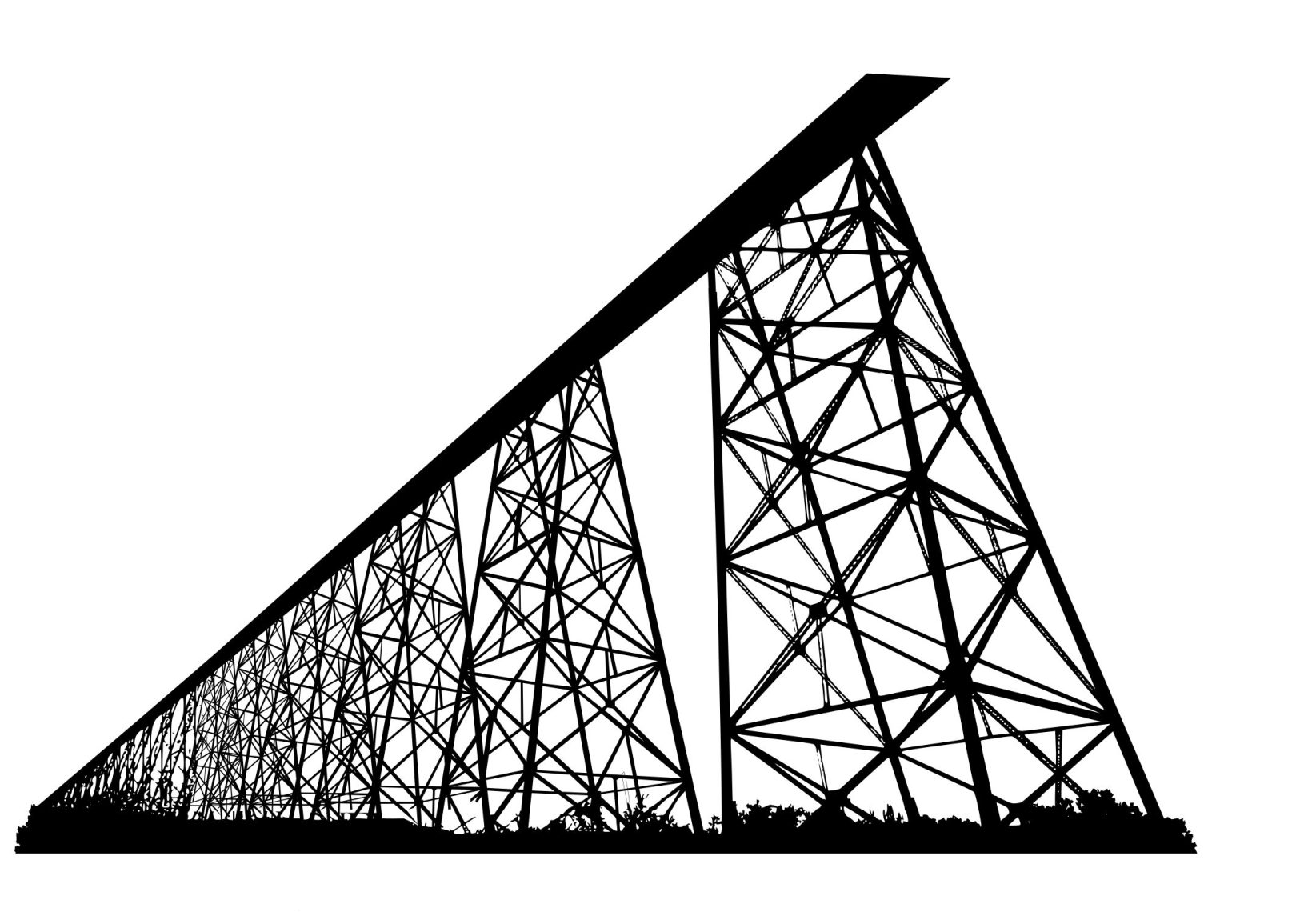 Highlevel Bridge Lethbridge train bridge DXF SVG JPEG files