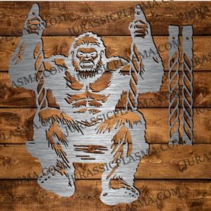 BIGFOOT ON A SWING 18 INCH DIGITAL DOWNLOAD SVG DXF JPEG