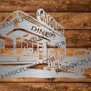 GASOLINE DINER TRUCK 27 X 17 2026 DIGITAL DOWNLOAD SVG DXF JPEG