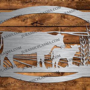 CATTLE WHEAT FARM ADD NAME 23 X 41 2026 DIGITAL DOWNLOAD SVG DXF JPEG