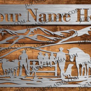 FAMILY FARM SIGN COWS HORSE DOG 22 X 40 2026 DIGITAL DOWNLOAD SVG DXF JPEG
