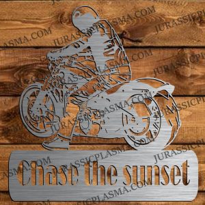 HARLEY BIKER LOOK BACK CHASE THE SUNSET 27 X 26 2026 DIGITAL DOWNLOAD SVG DXF JPEG