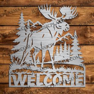 MOOSE WELCOME 21 X 23 2026 DIGITAL DOWNLOAD SVG DXF JPEG