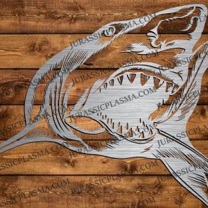 SHARK HIGH DETAIL 24 X 30 2026 DIGITAL DOWNLOAD SVG DXF JPEG