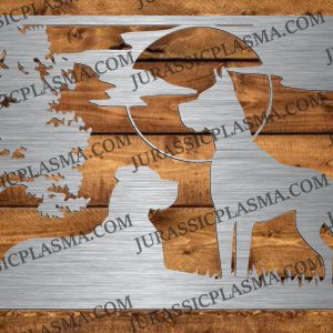 TWO GREAT DANES LARGE SILHOUETTE 56 X 33 2026 DIGITAL DOWNLOAD SVG DXF JPEG