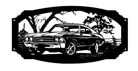 69 Chevelle in frame with trees image