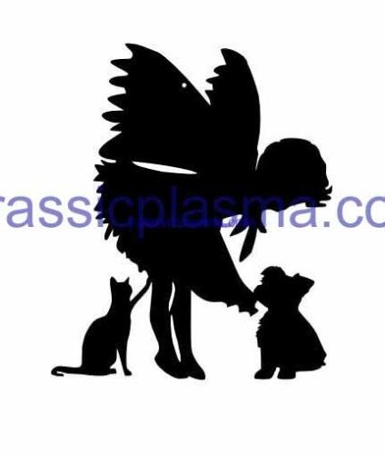 angel child with dog and cat imageWM
