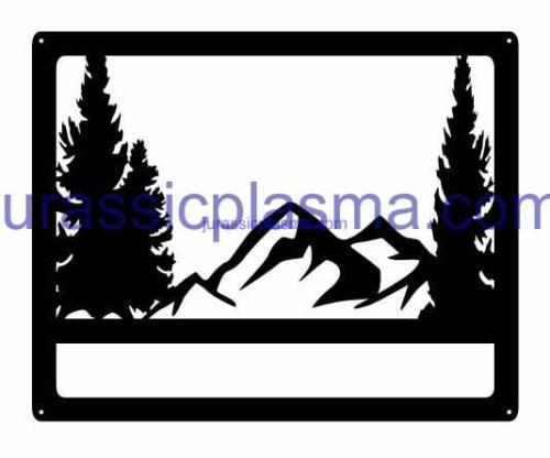pine tree address frame imageWM